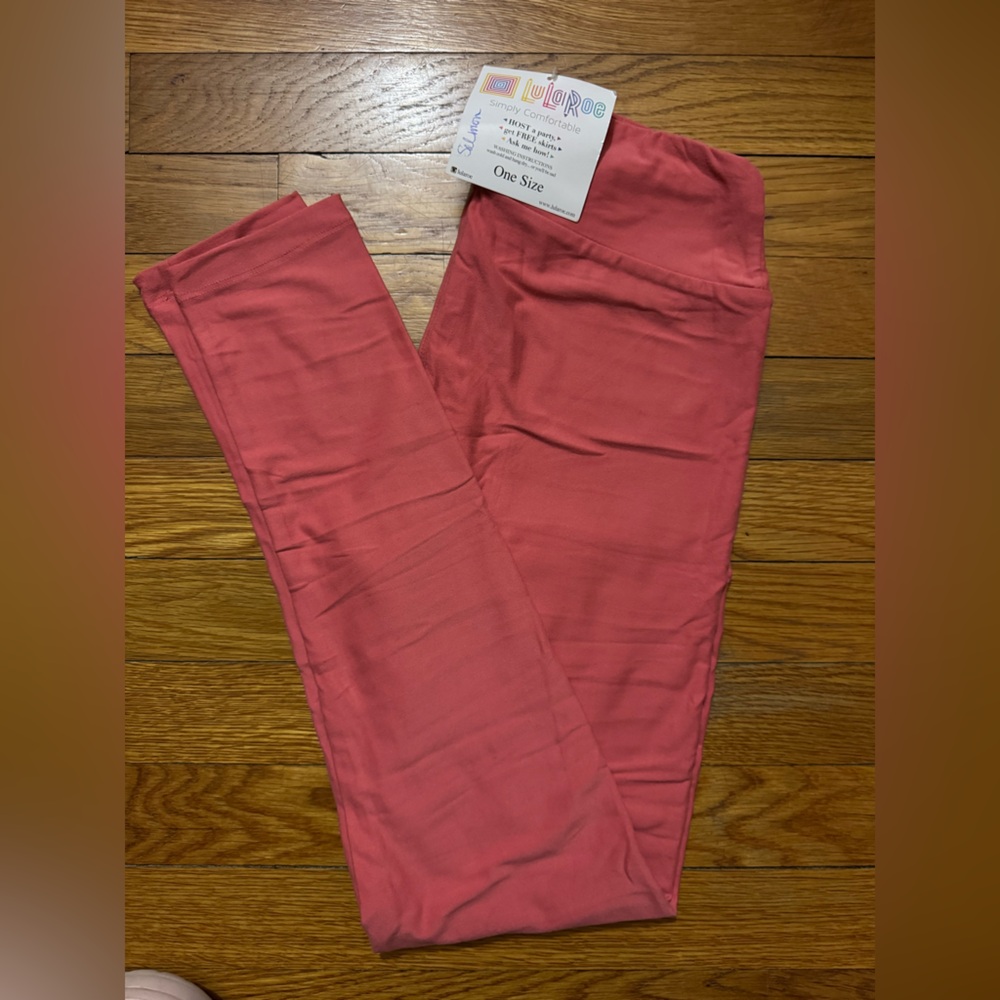 LuLaRoe Leggings Salmon color, Solid, size OS